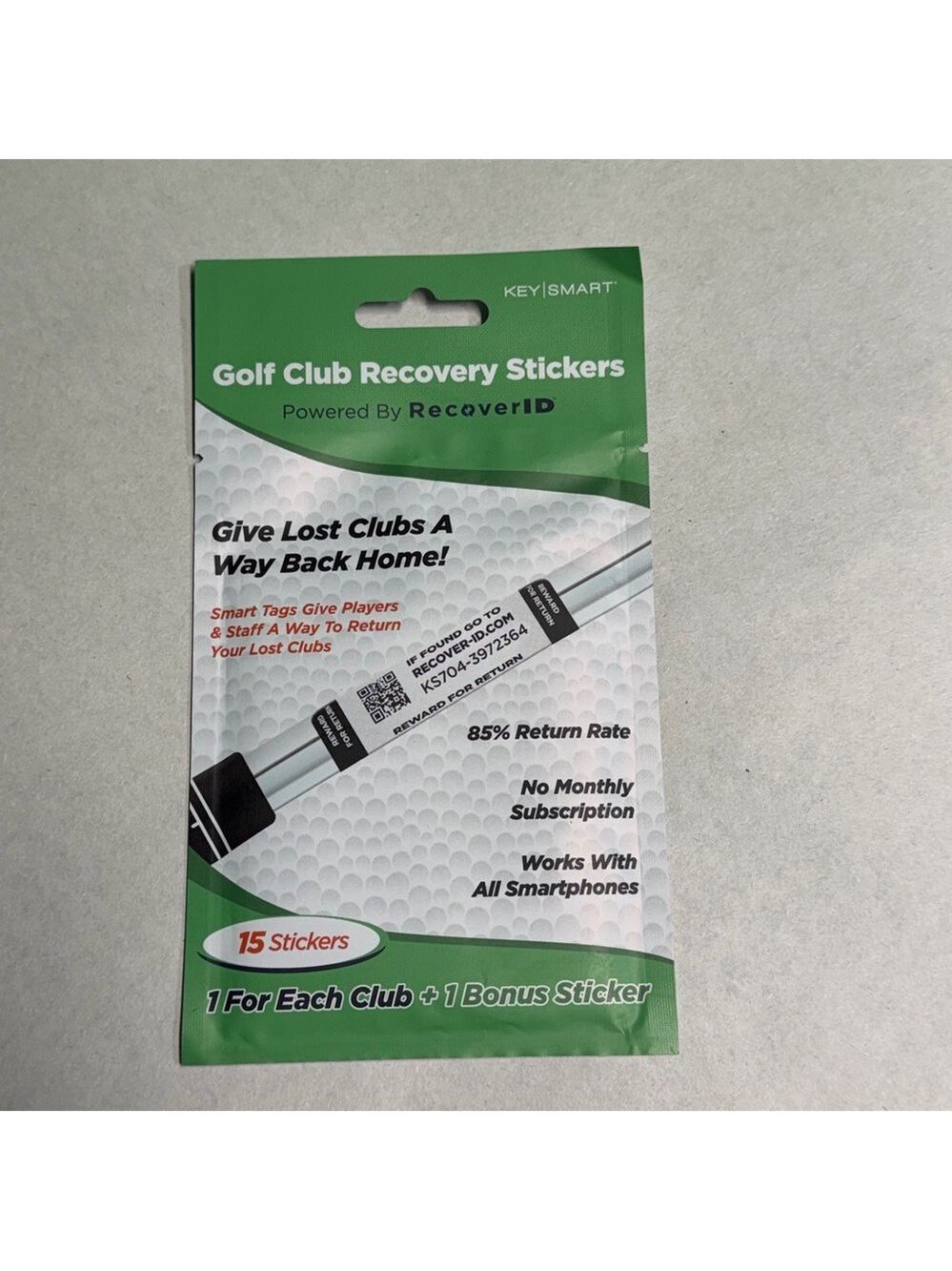 KeySmart RecoveryID NEW in Sealed Package Golf Club Recovery Labels